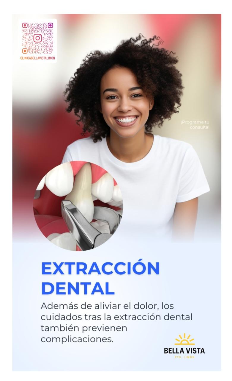 Información de Clínica Bella Vista sobre extracción dental
